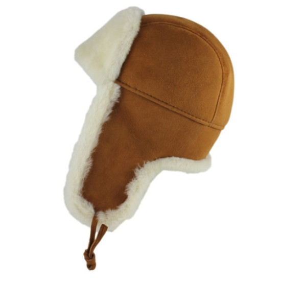 Shearling Sheepskin 6 Panel Ushanka Fur Hat